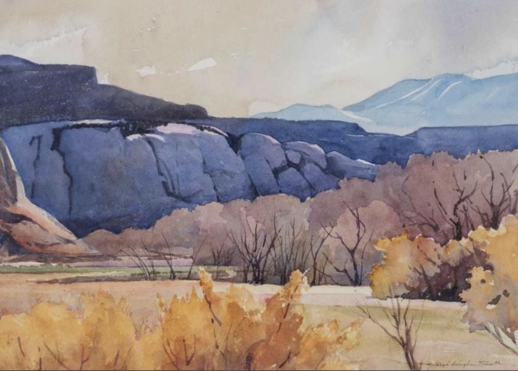 a painting by Gayle Fulwyler Smith, 'South of Moab'