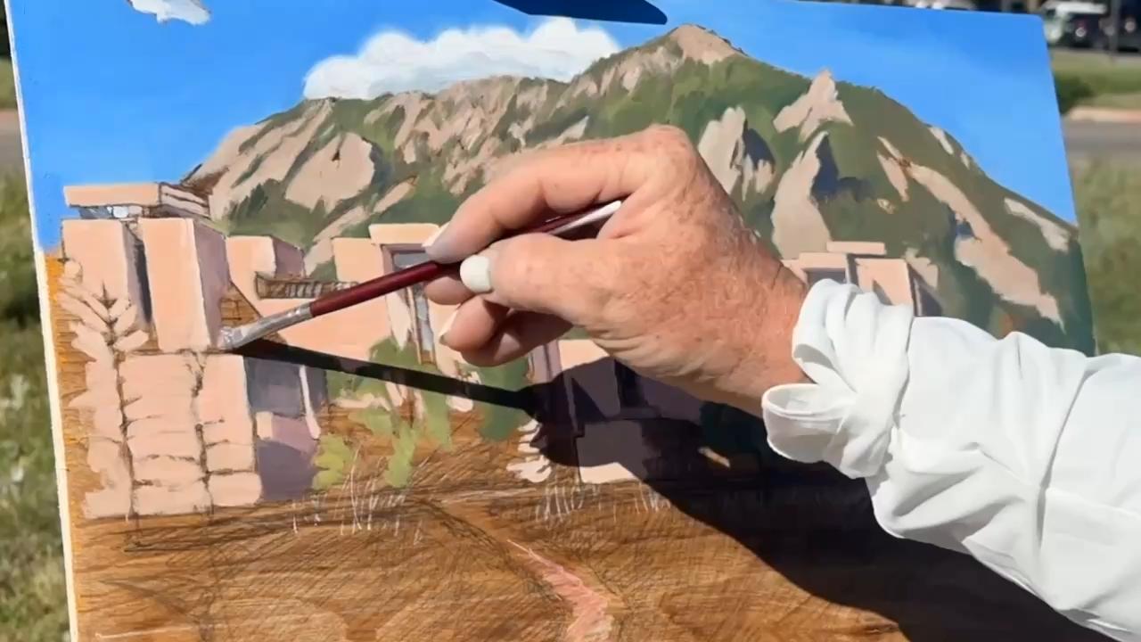 Jonathan Machen Painting NCAR in Boulder